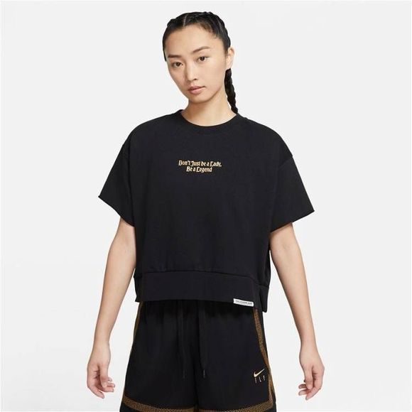 Nike Standard Issue Basketball Top Small Black Gold Women Lady Legend Sweatshirt - Picture 11 of 13